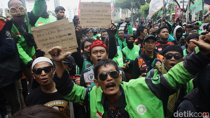 Demo Ojol Meningkat, 500 Ribu Karyawan Akan Protes di Selasa Mendatang.