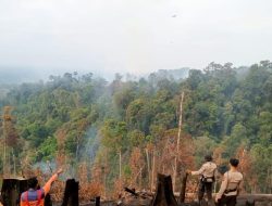 Polisi dan BPBD Banting Water Bombing, Atasi Karhutla 28 Ha di Rohul